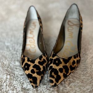Sam Edelman Animal Print Calf Hair Heels, Size 7.5